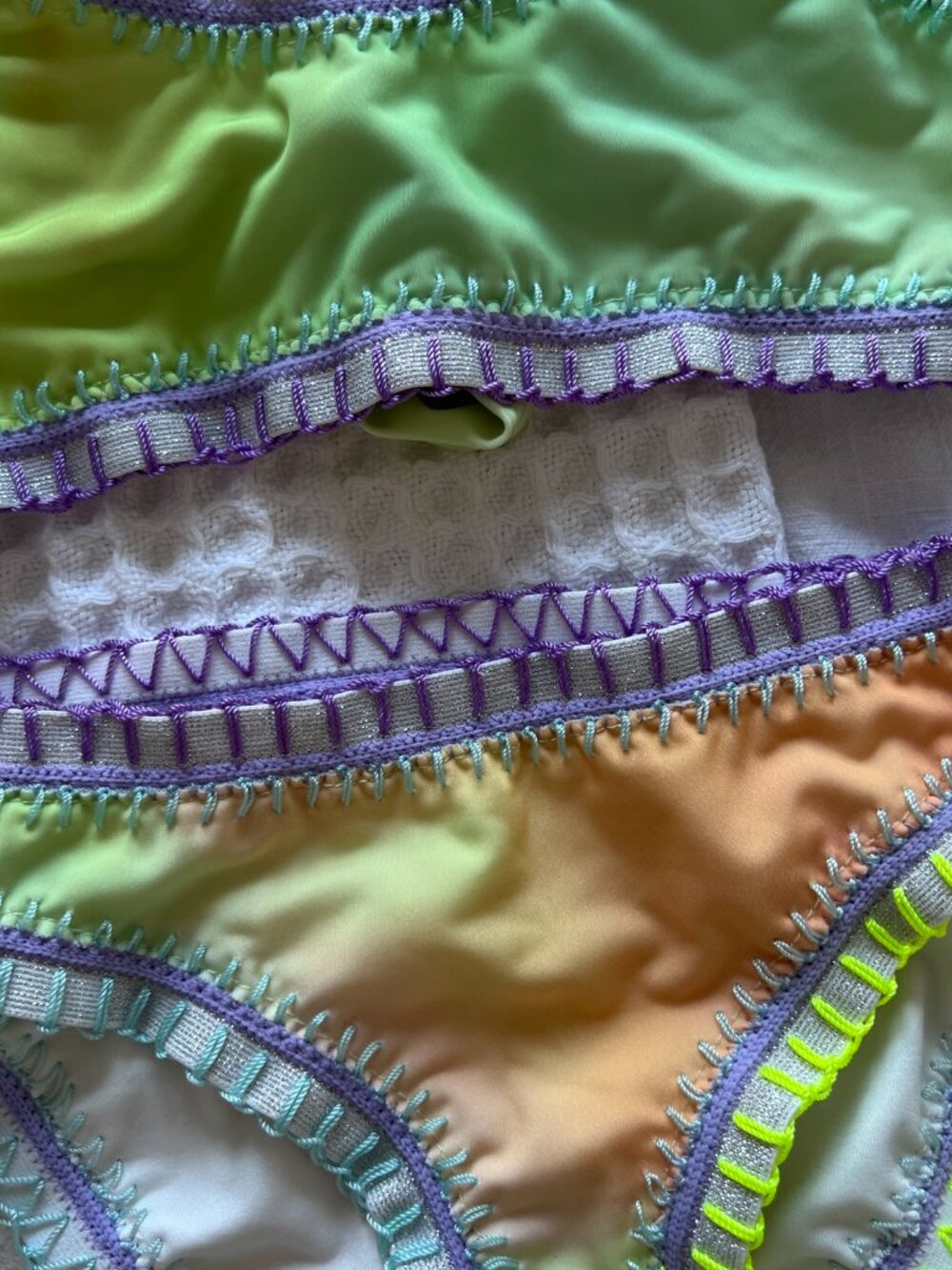 PQ Swim Sporty Rainbow Tie Dye Embroidered Bikini - Picture 3 of 5
